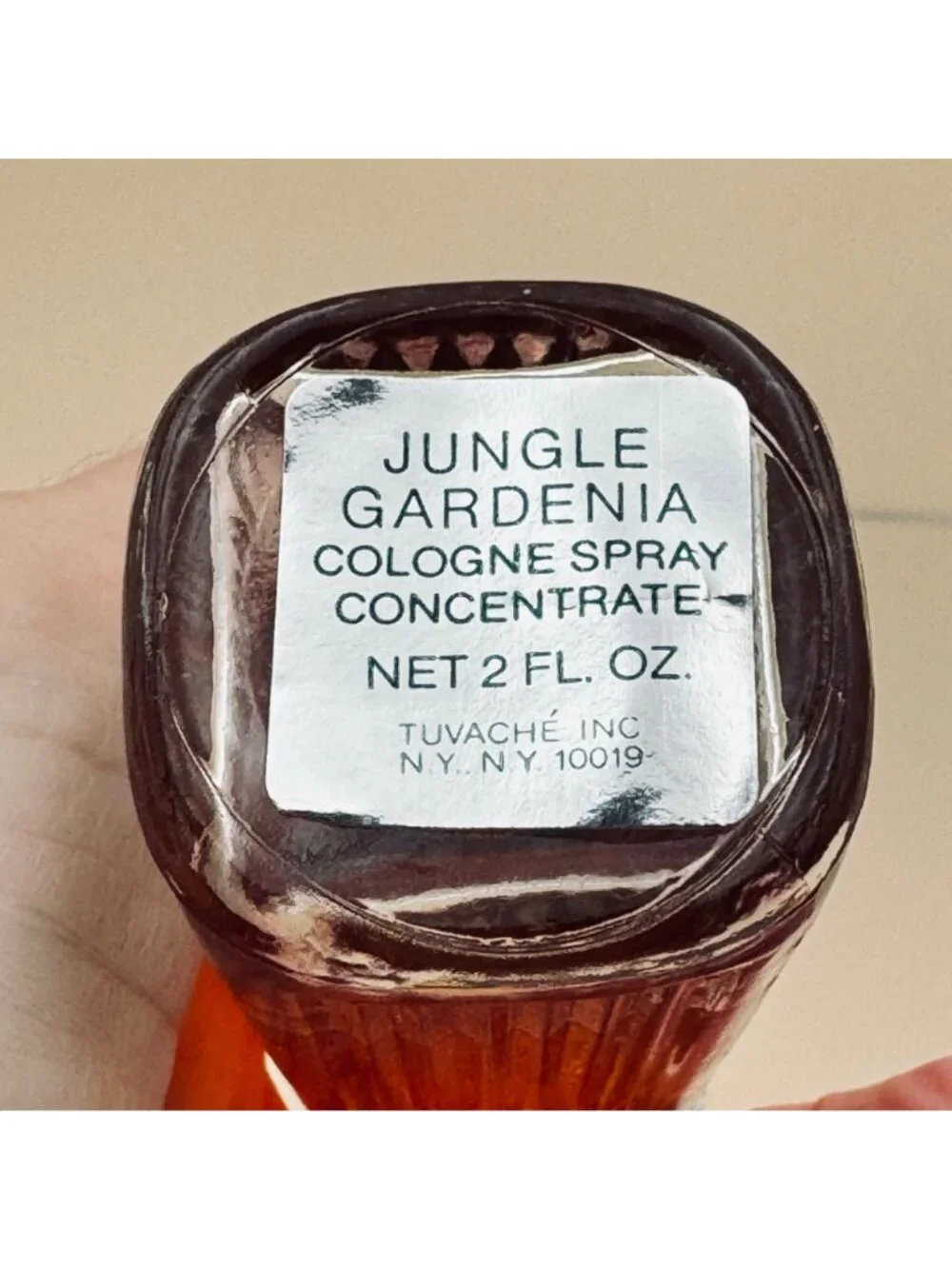 Vintage 2 oz Tuvache Jungle Gardenia cologne spray 75% Full